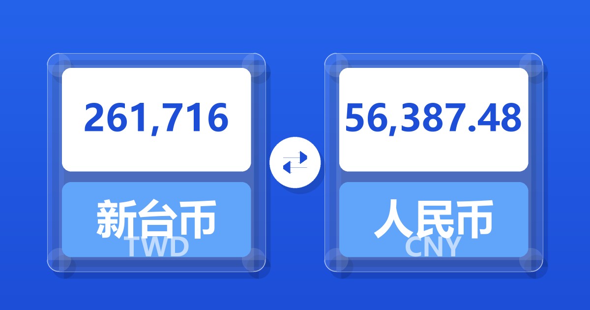 261,716新台币兑人民币
