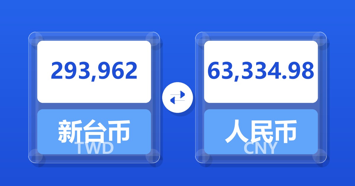 293,962新台币兑人民币