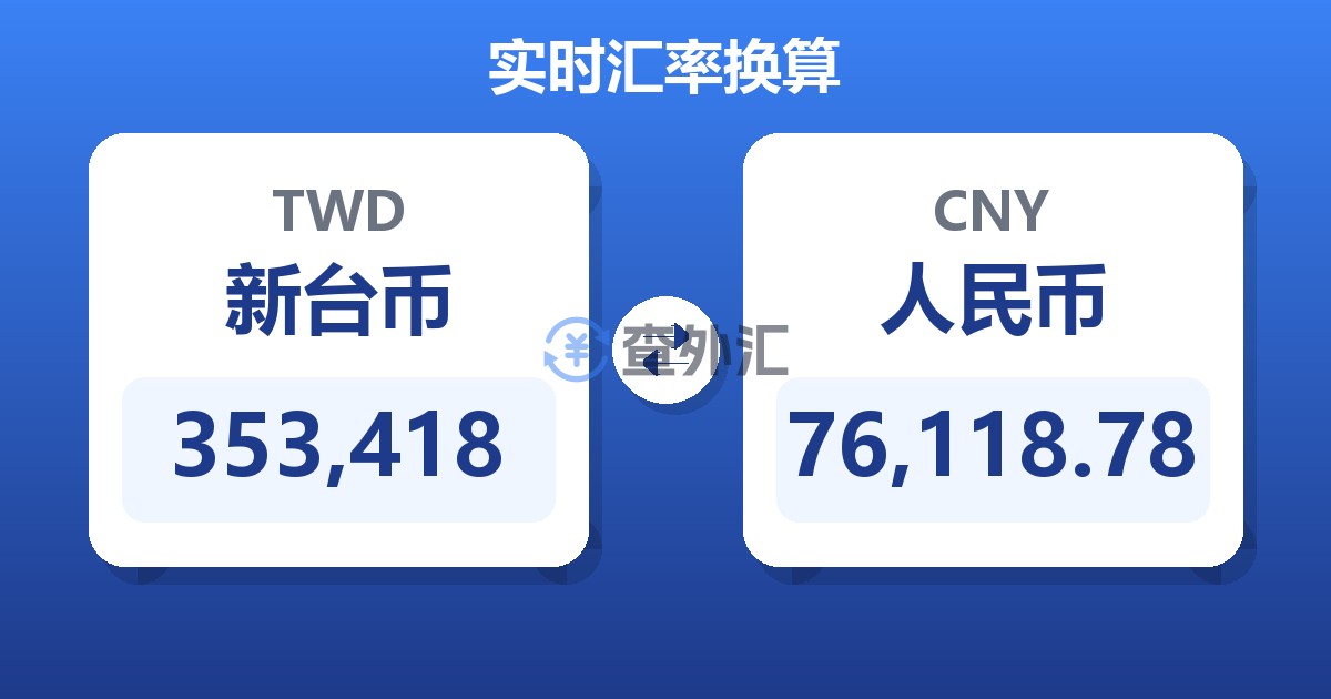 353,418新台币兑人民币