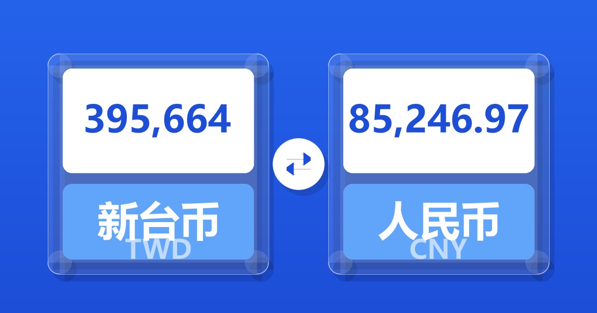395,664新台币兑人民币