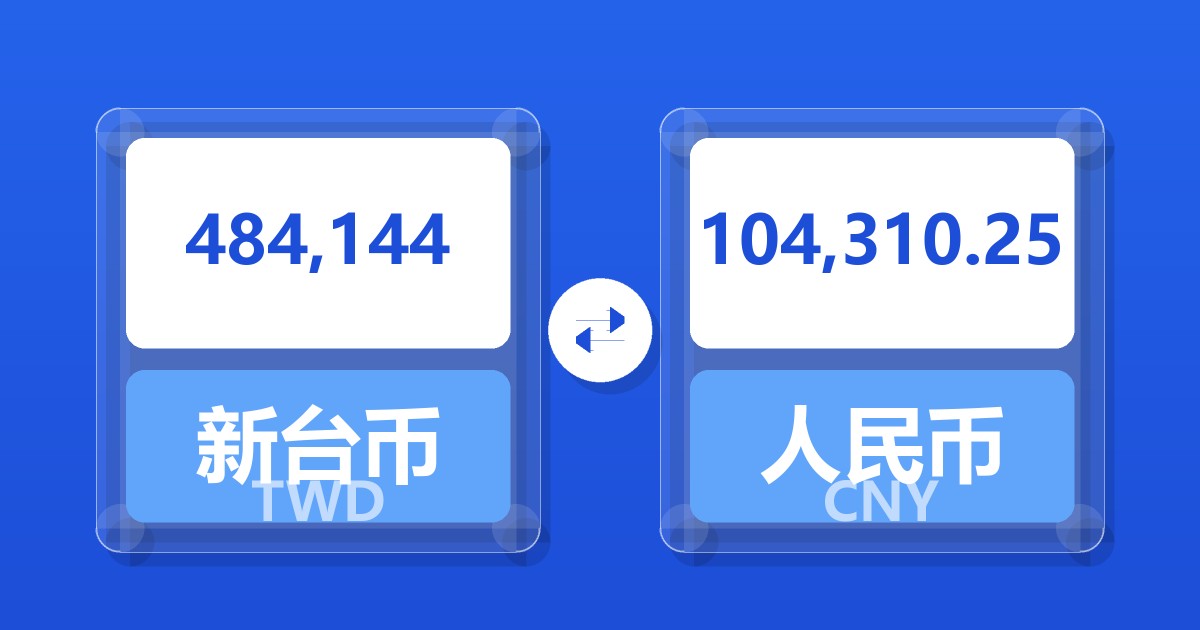 484,144新台币兑人民币