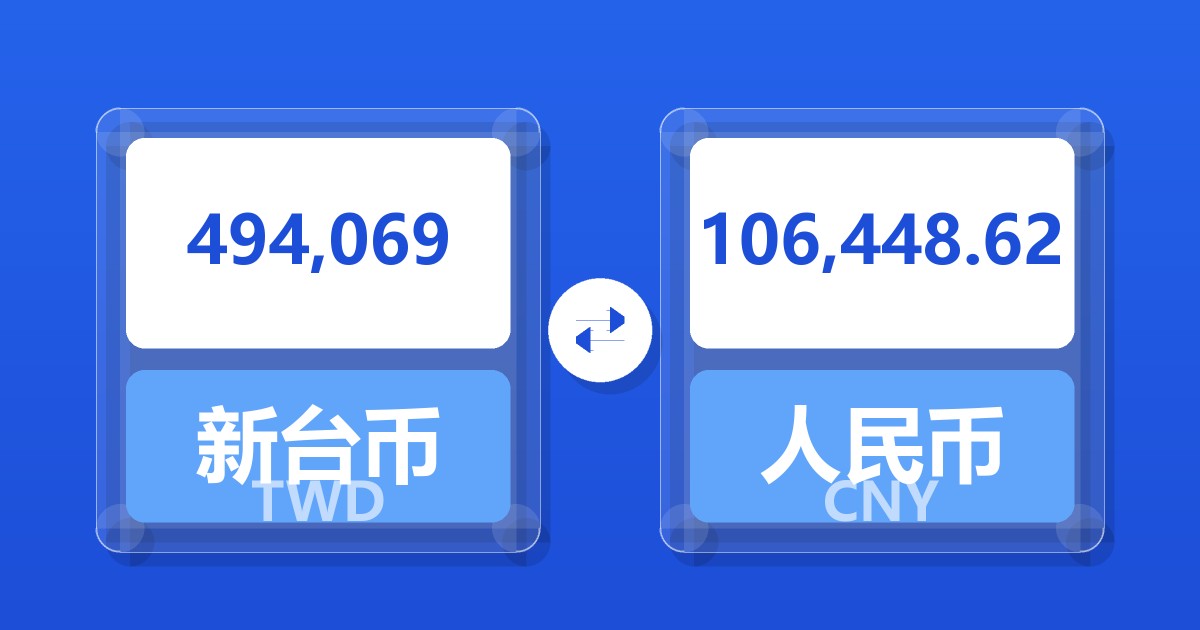 494,069新台币兑人民币