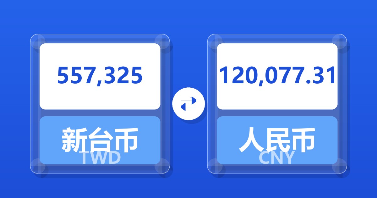 557,325新台币兑人民币