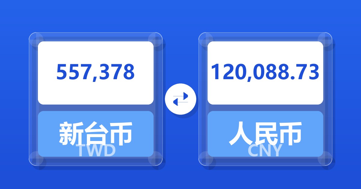 557,378新台币兑人民币