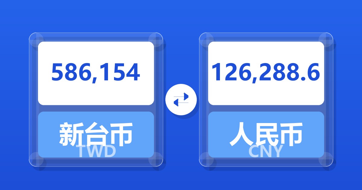 586,154新台币兑人民币