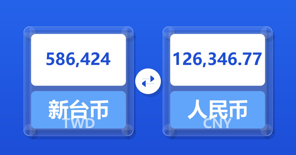 586,424新台币兑人民币