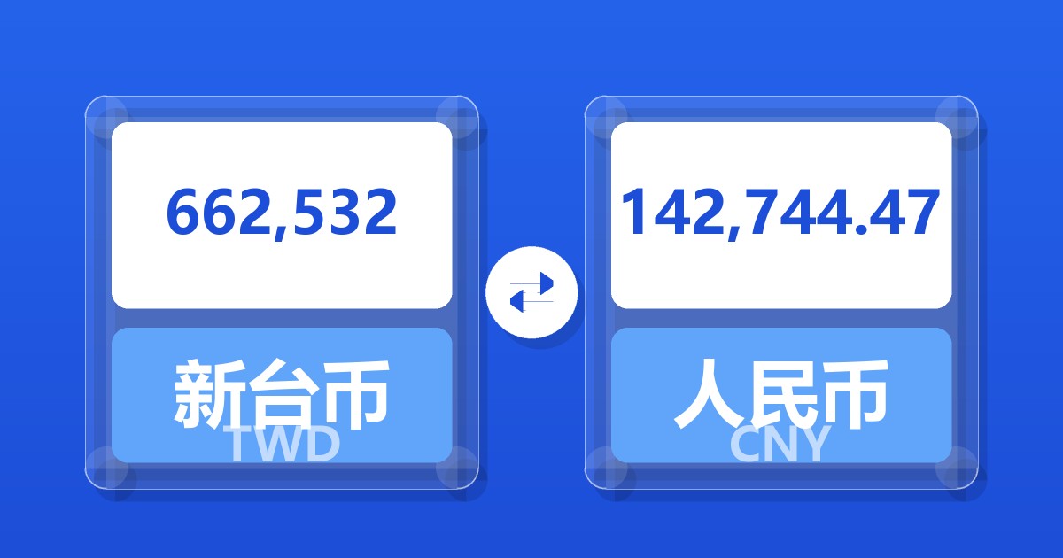 662,532新台币兑人民币