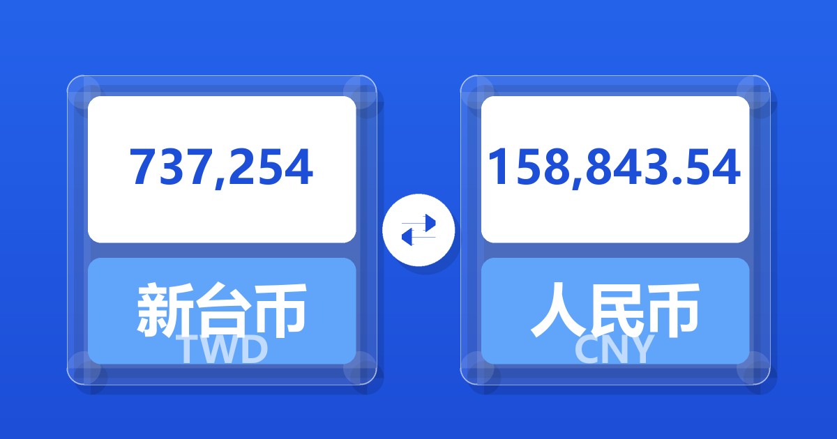 737,254新台币兑人民币