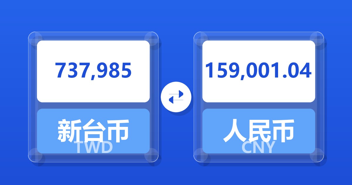 737,985新台币兑人民币