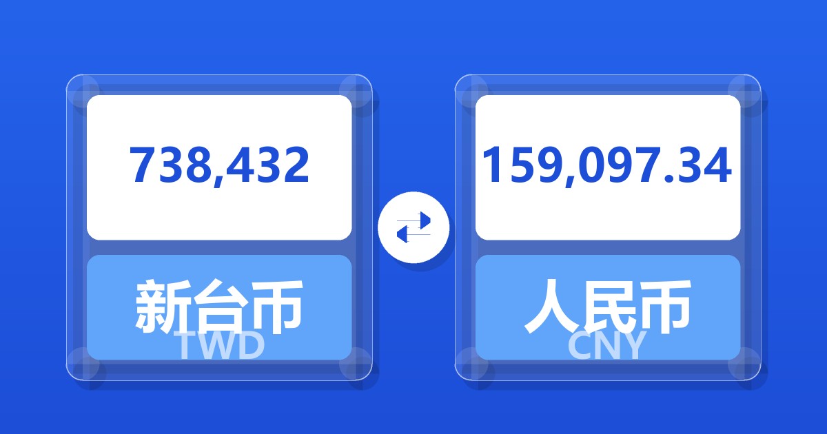 738,432新台币兑人民币