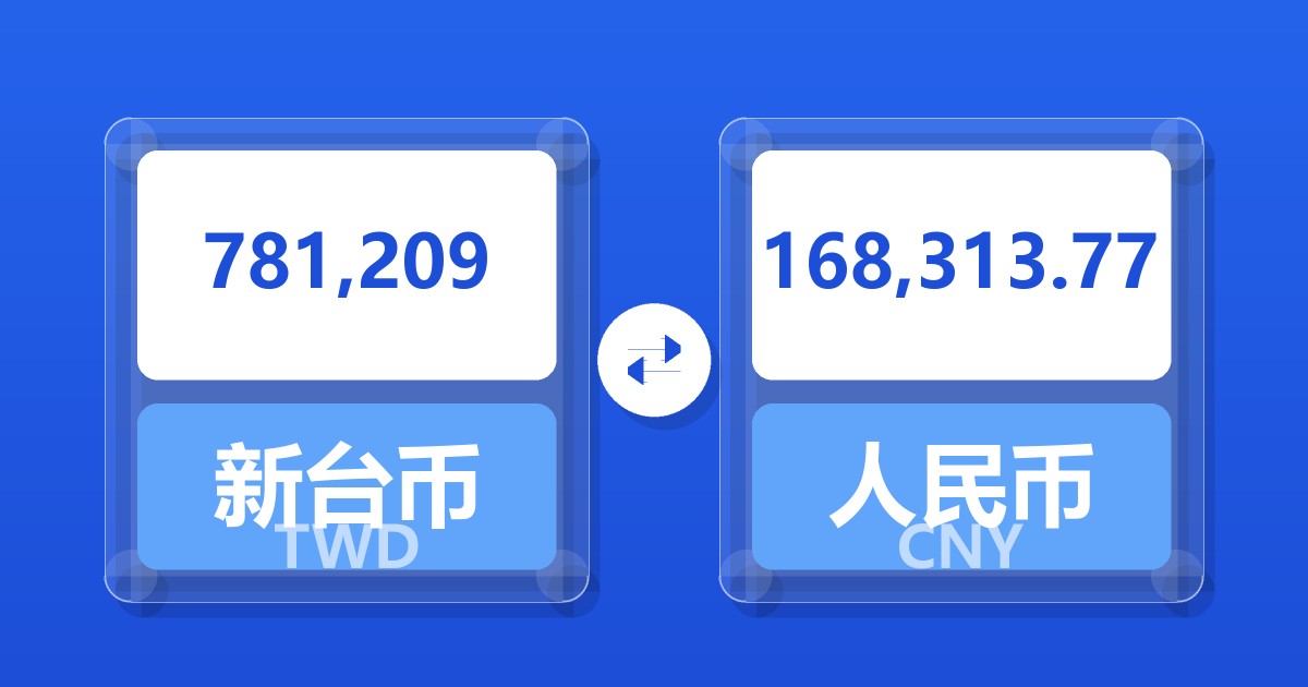 781,209新台币兑人民币