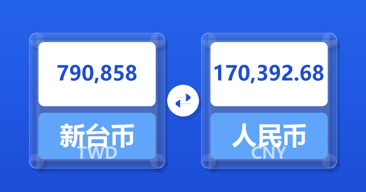 790,858新台币兑人民币