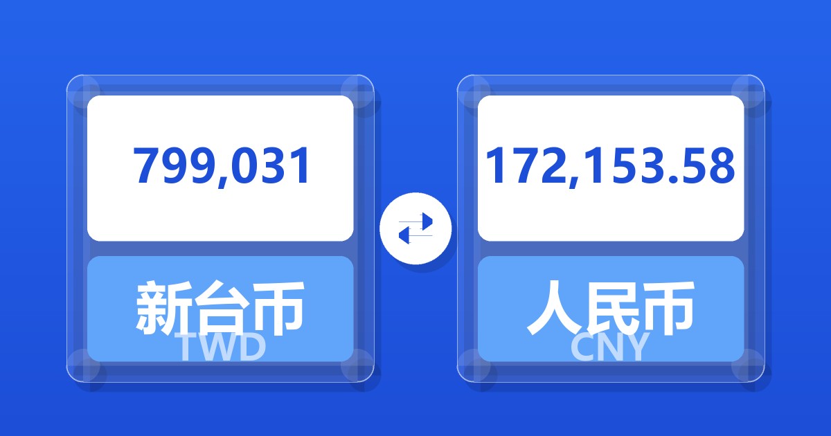 799,031新台币兑人民币