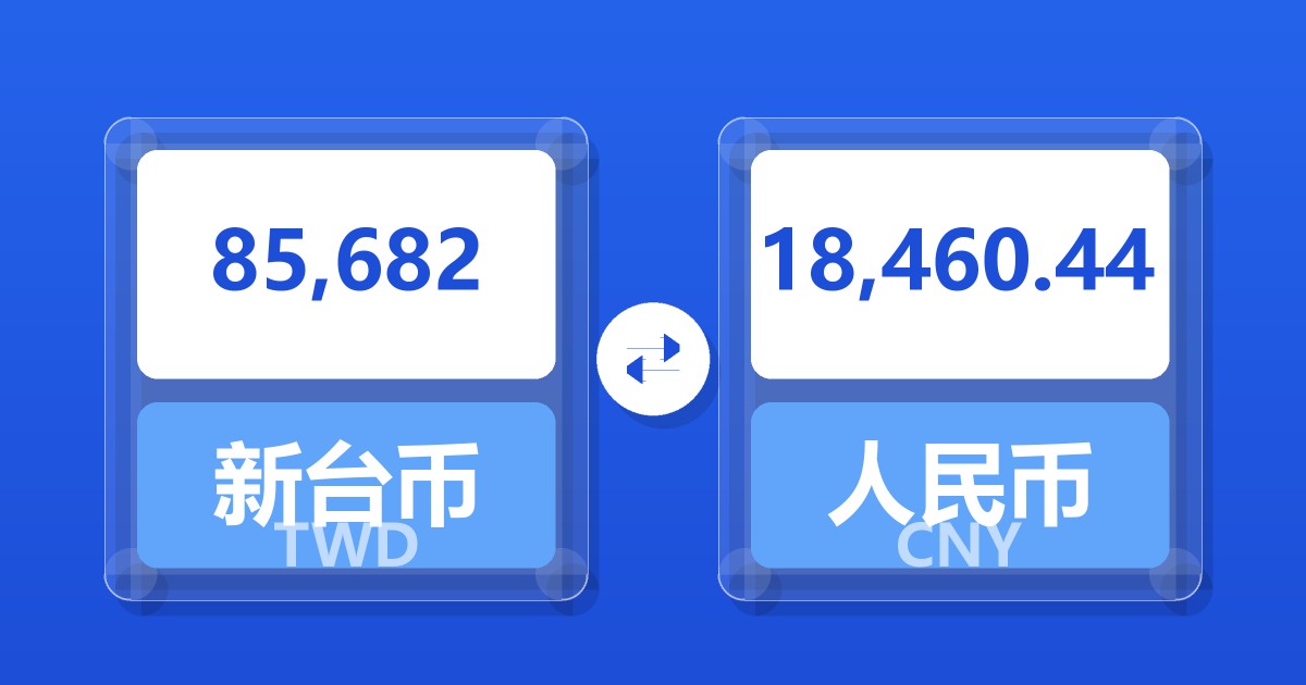 85,682新台币兑人民币