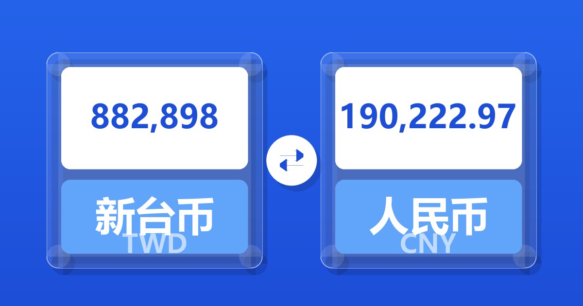 882,898新台币兑人民币