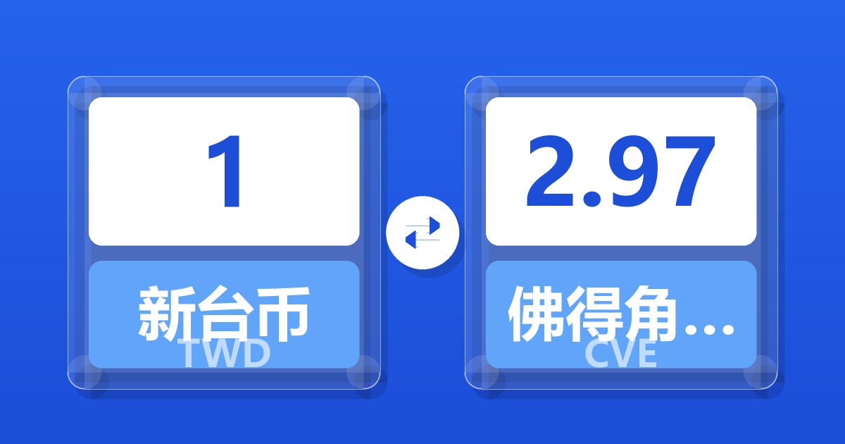1新台币兑佛得角埃斯库多
