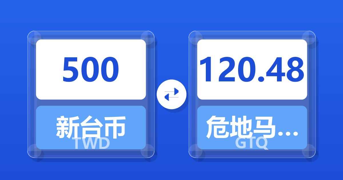 500新台币兑危地马拉格查尔