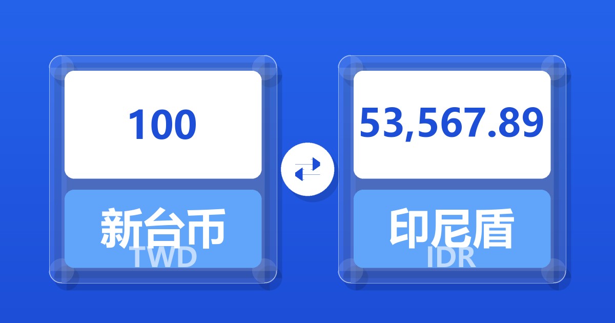 100新台币兑印尼盾