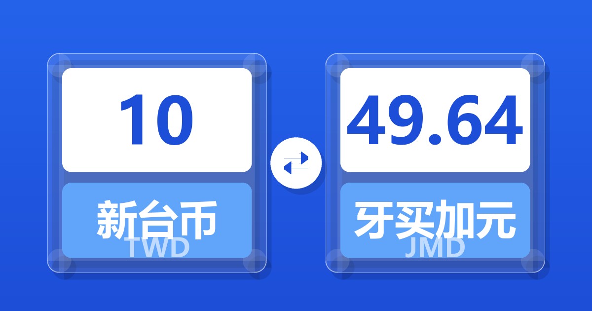 10新台币兑牙买加元