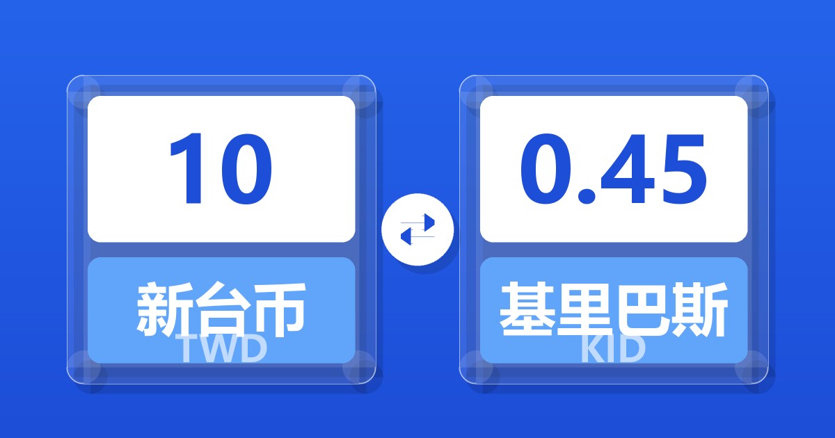 10新台币兑基里巴斯元