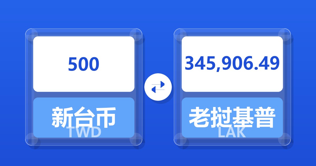 500新台币兑老挝基普
