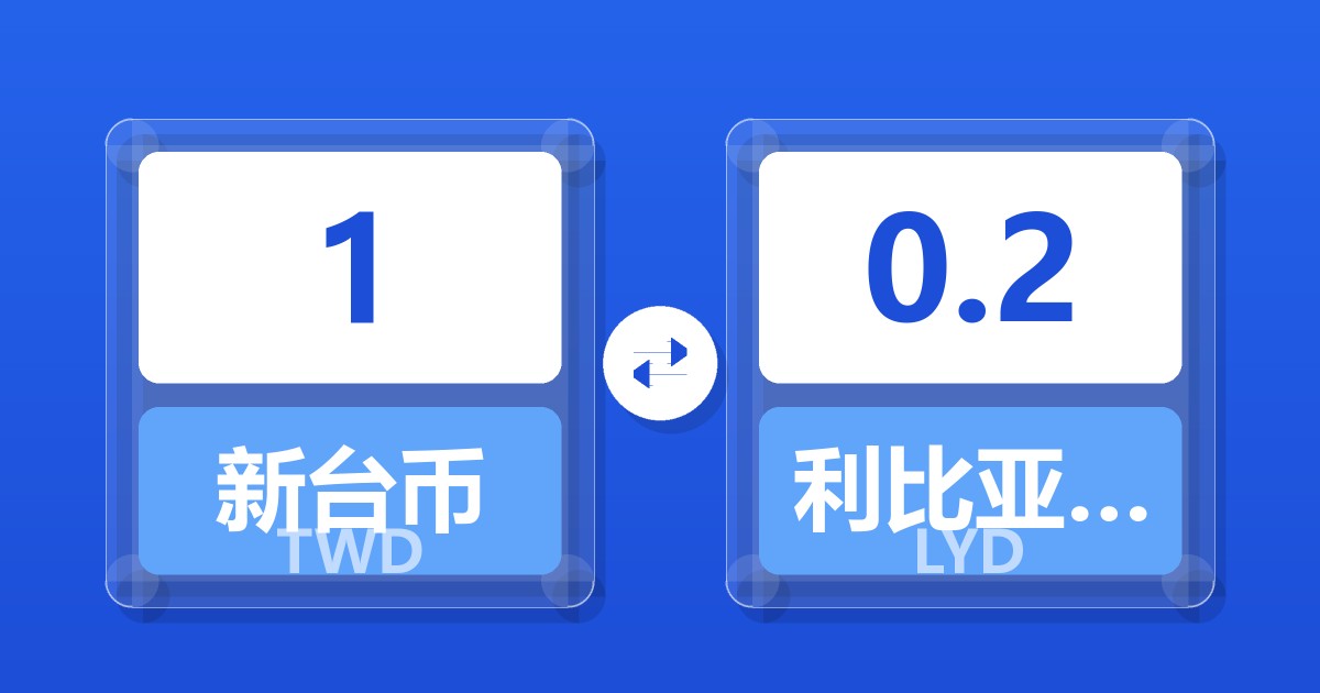 1新台币兑利比亚第纳尔