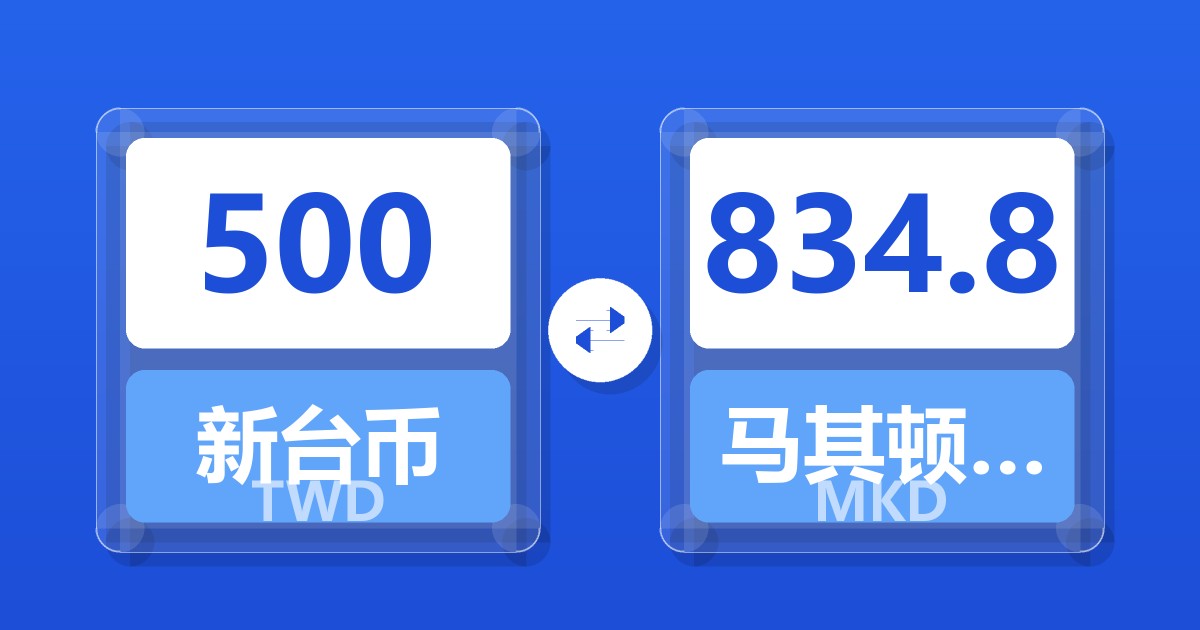 500新台币兑马其顿第纳尔