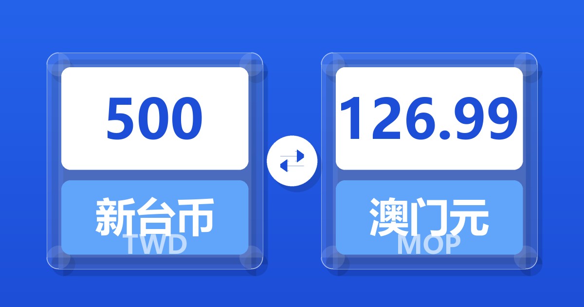 500新台币兑澳门元