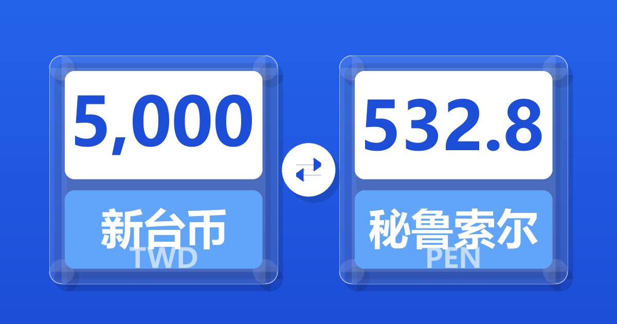 5,000新台币兑秘鲁索尔