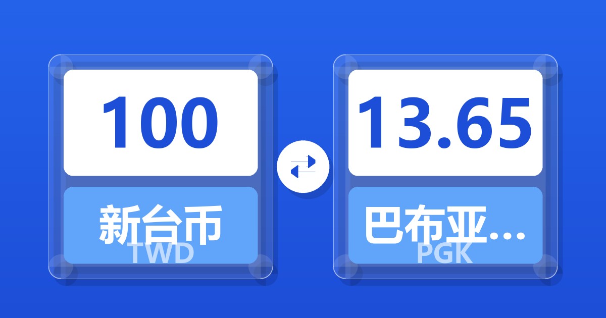 100新台币兑巴布亚新几内亚基那