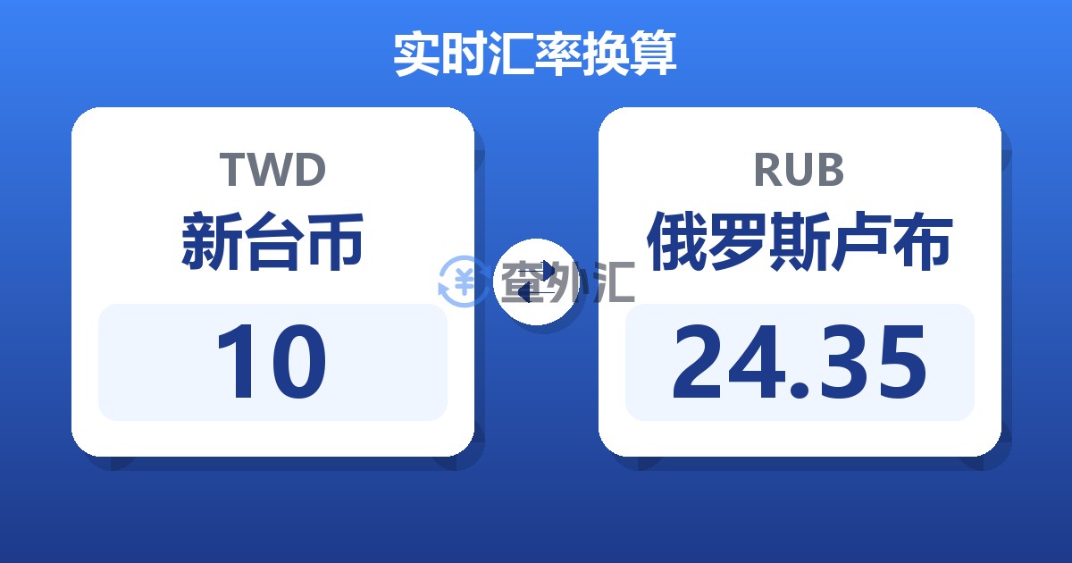 10新台币兑俄罗斯卢布