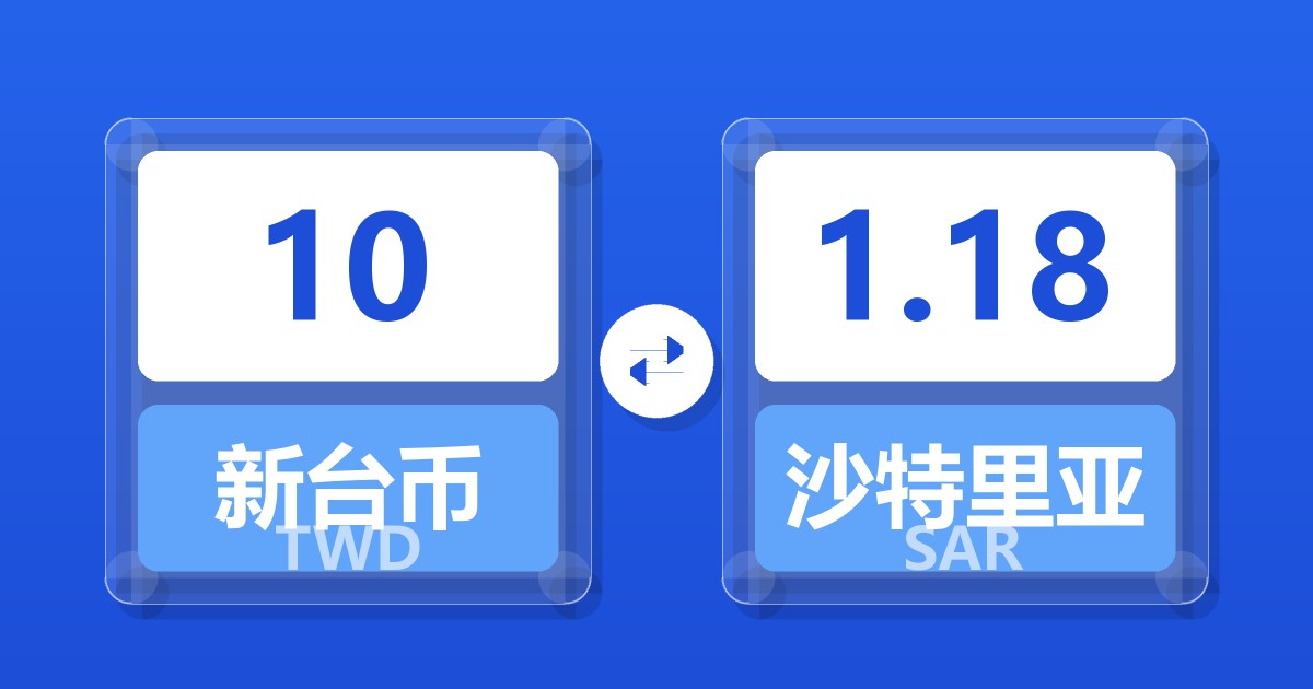 10新台币兑沙特里亚尔