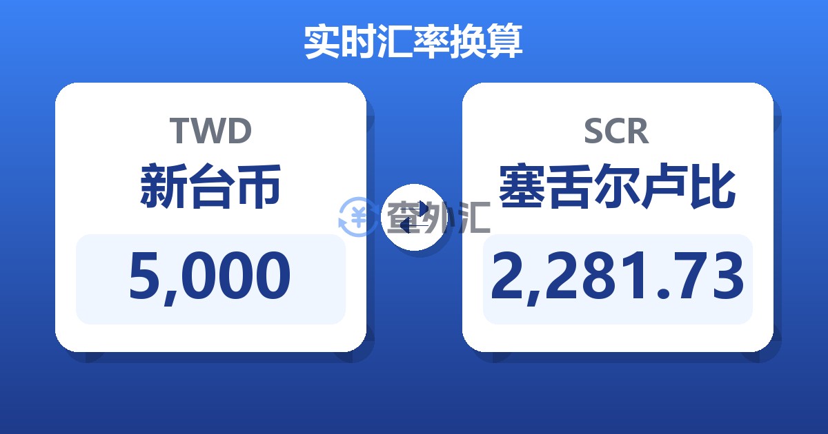 5,000新台币兑塞舌尔卢比