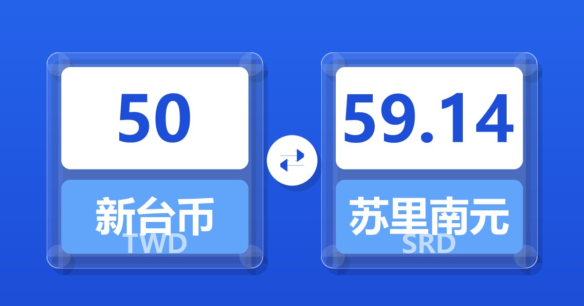 50新台币兑苏里南元