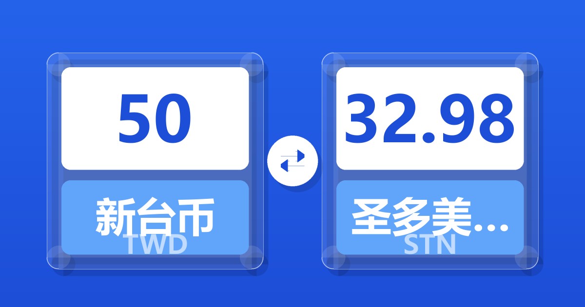 50新台币兑圣多美和普林西比多布拉