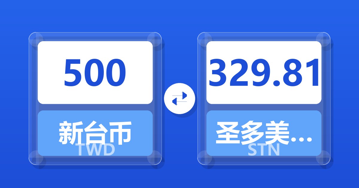 500新台币兑圣多美和普林西比多布拉