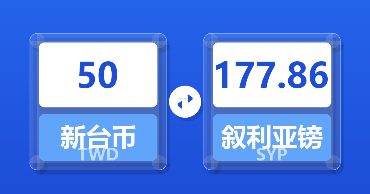 50新台币兑叙利亚镑