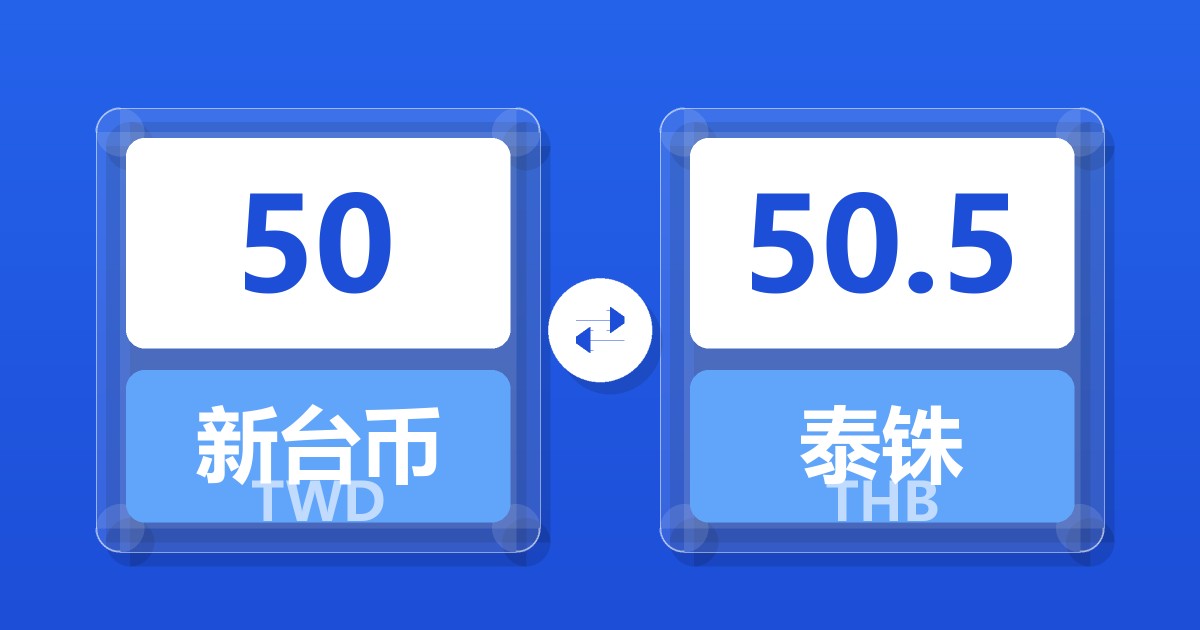 50新台币兑泰铢
