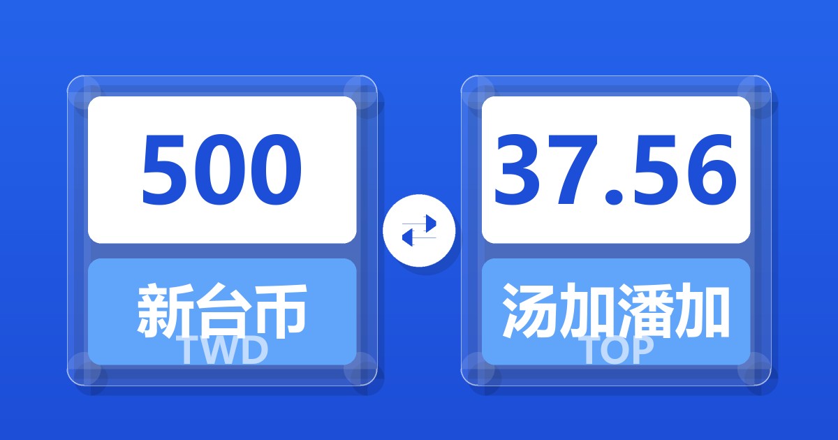 500新台币兑汤加潘加