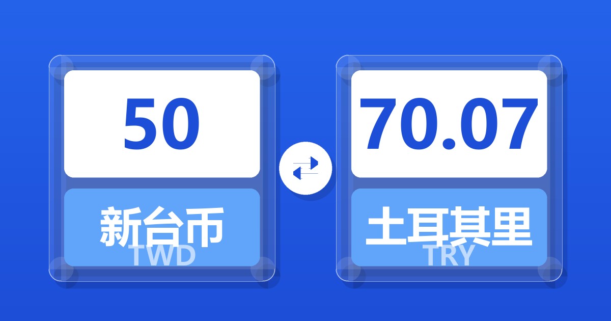 50新台币兑土耳其里拉