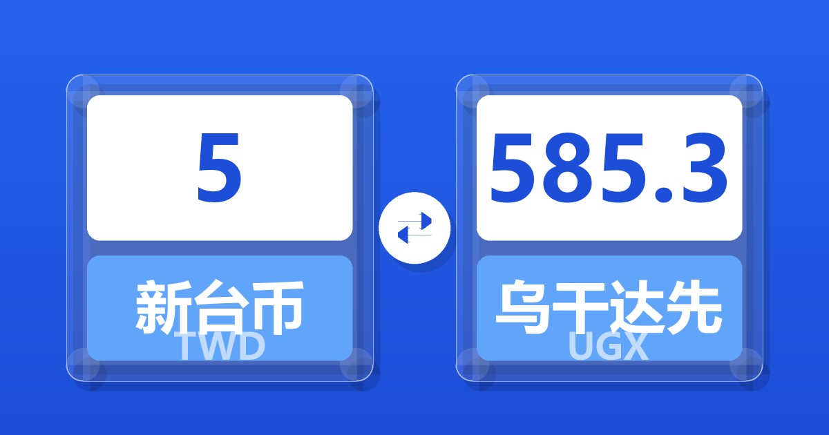 5新台币兑乌干达先令