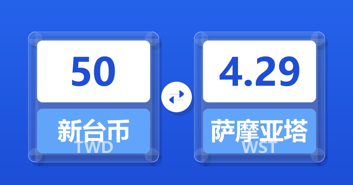 50新台币兑萨摩亚塔拉