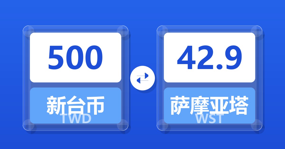 500新台币兑萨摩亚塔拉