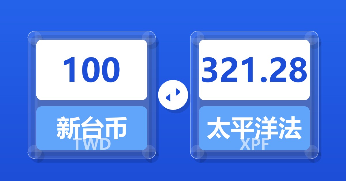 100新台币兑太平洋法郎