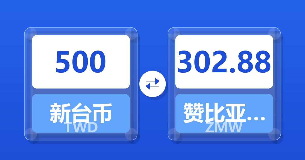 500新台币兑赞比亚克瓦查