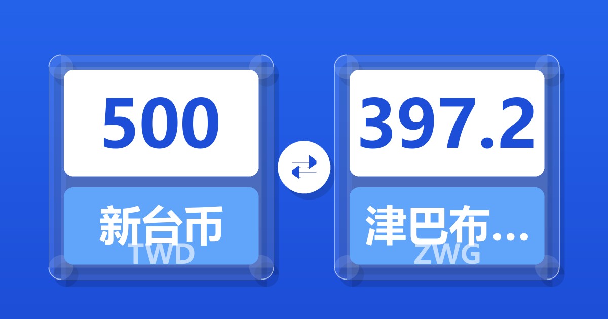 500新台币兑津巴布韦元（新）