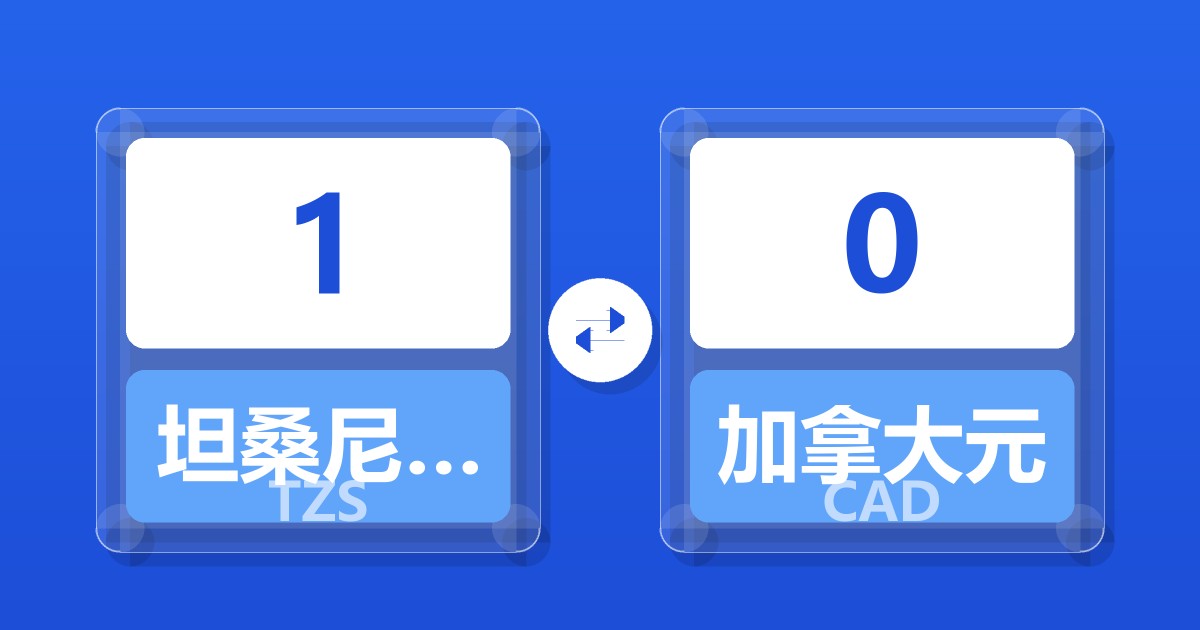 1坦桑尼亚先令兑加拿大元