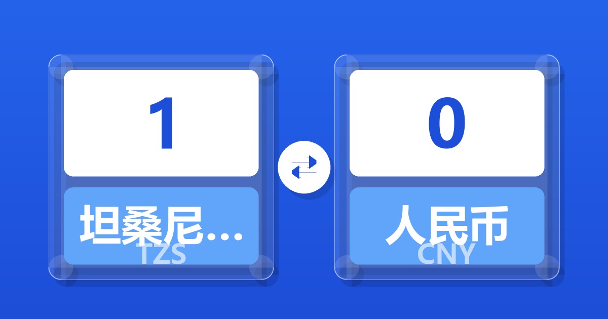 1坦桑尼亚先令兑人民币