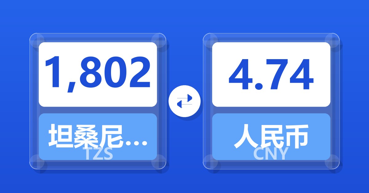 1,802坦桑尼亚先令兑人民币