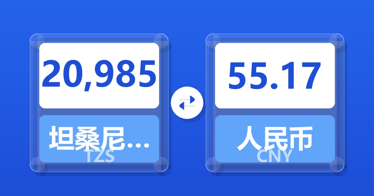 20,985坦桑尼亚先令兑人民币